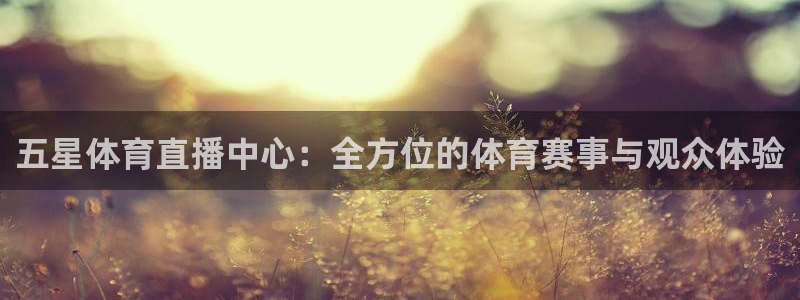 五星体育直播中心：全方位的体育赛事与观众体验